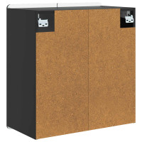 Produktbild för Väggmonterat skåp Svart 59 x 31 x 64 cm Konstruerat trä