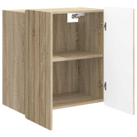 Produktbild för Väggmonterat skåp Sonoma-ek 59 x 31 x 64 cm Konstruerat trä
