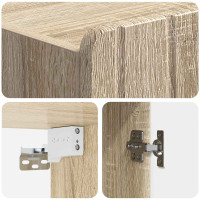 Produktbild för Väggmonterat skåp Sonoma-ek 59 x 31 x 64 cm Konstruerat trä