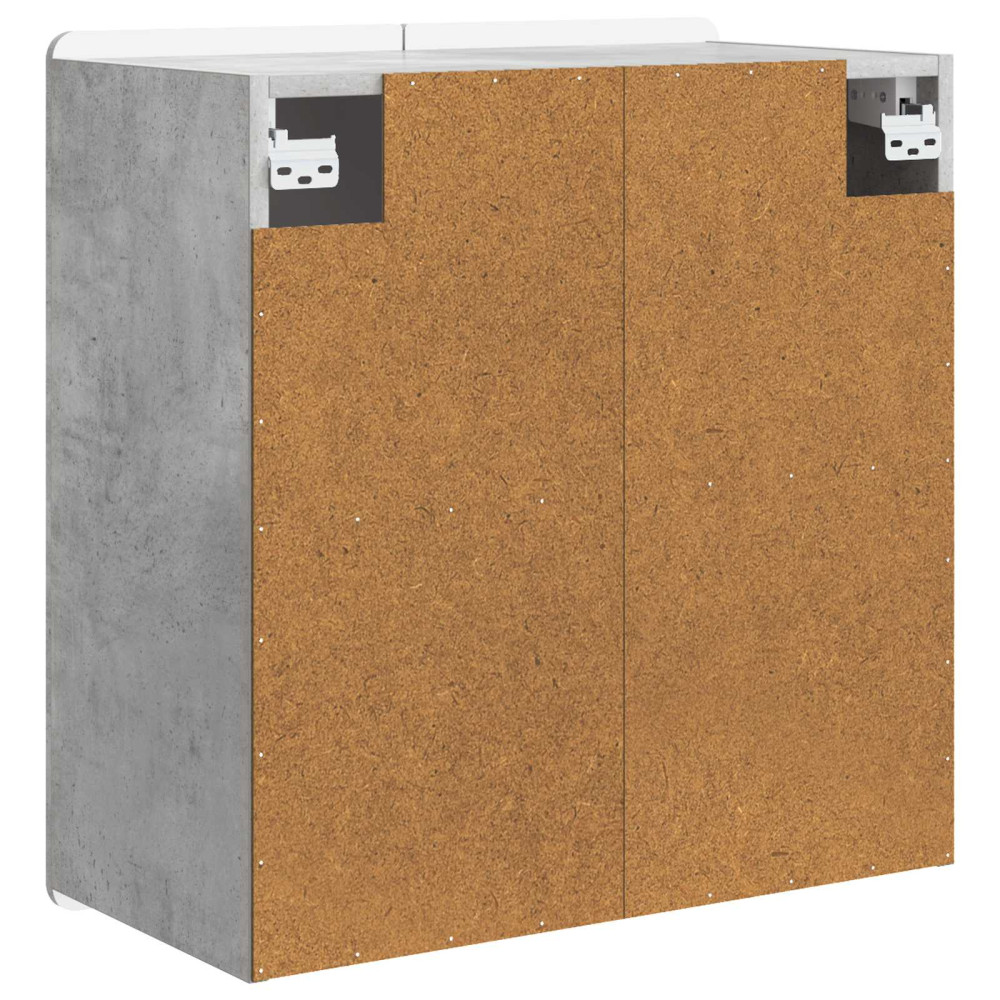 Produktbild för Väggmonterat skåp Betonggrå 59 x 31 x 64 cm Konstruerat trä