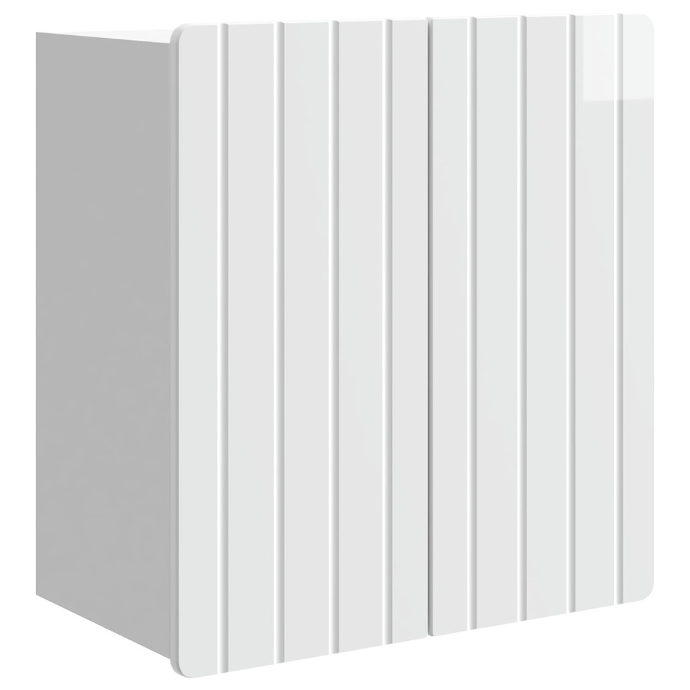 Produktbild för Väggmonterat skåp Vit högglans 59 x 31 x 64 cm Konstruerat trä