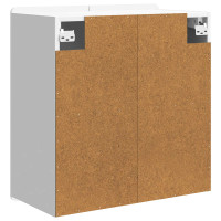 Produktbild för Väggmonterat skåp Vit högglans 59 x 31 x 64 cm Konstruerat trä