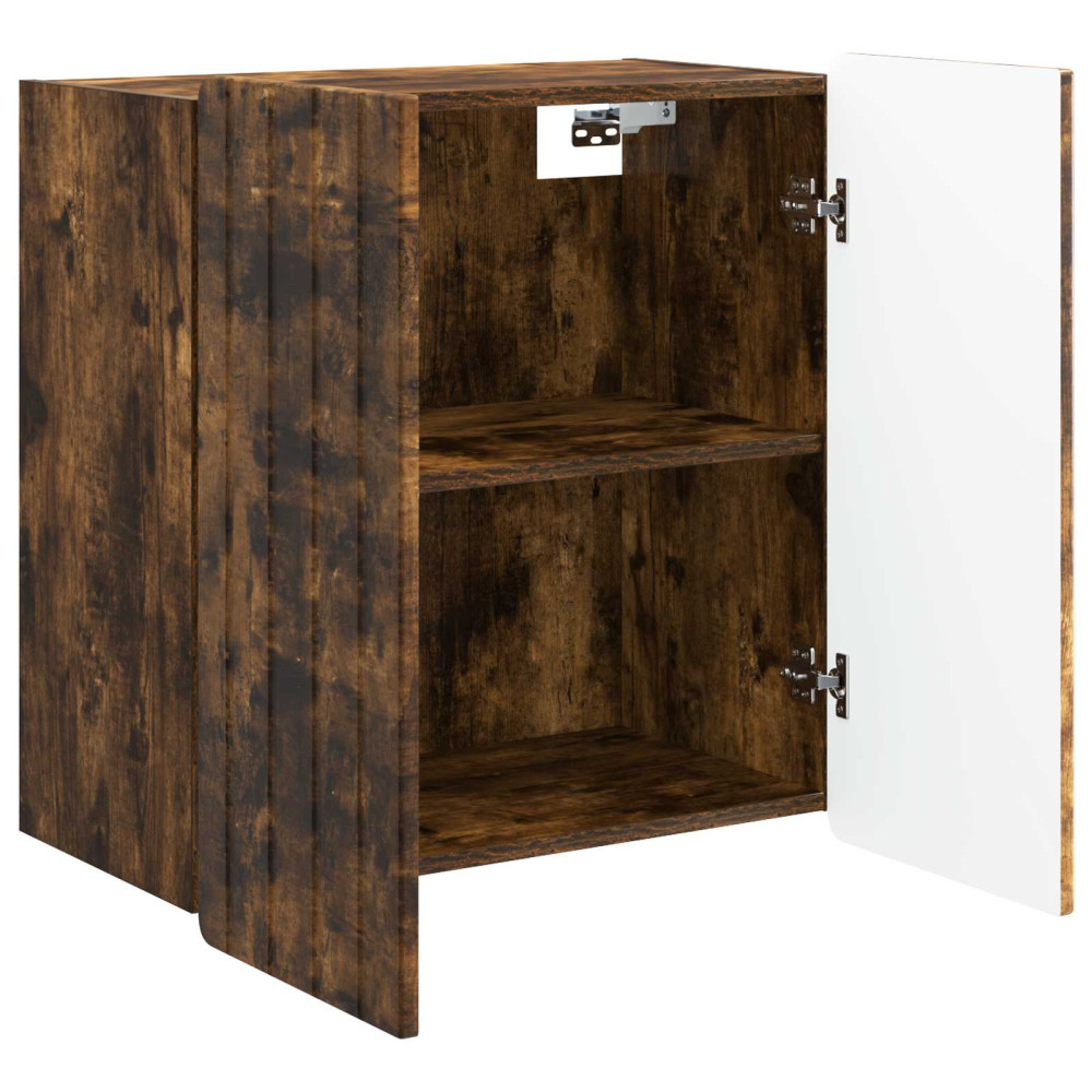 Produktbild för Väggmonterat skåp Rökt ek 59 x 31 x 64 cm Konstruerat trä