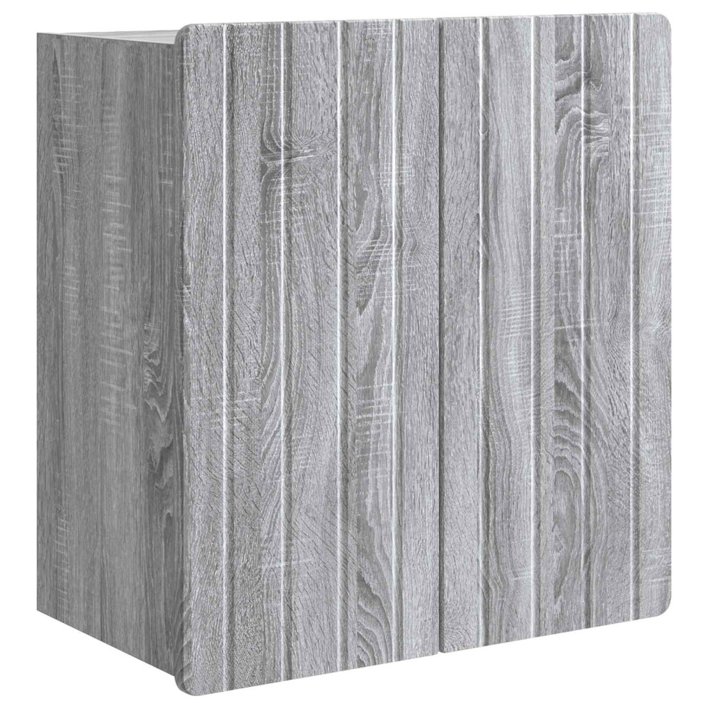 Produktbild för Väggmonterat skåp Grå Sonoma 59 x 31 x 64 cm Konstruerat trä