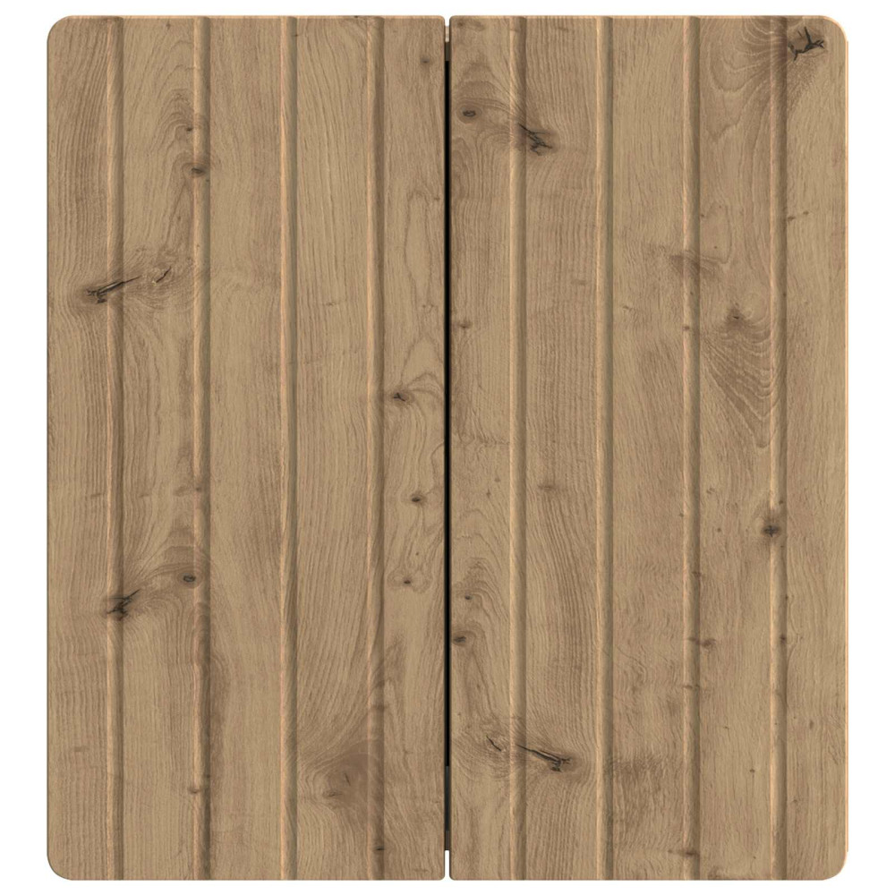 Produktbild för Väggmonterat skåp Artisan-ek 59 x 31 x 64 cm Konstruerat trä