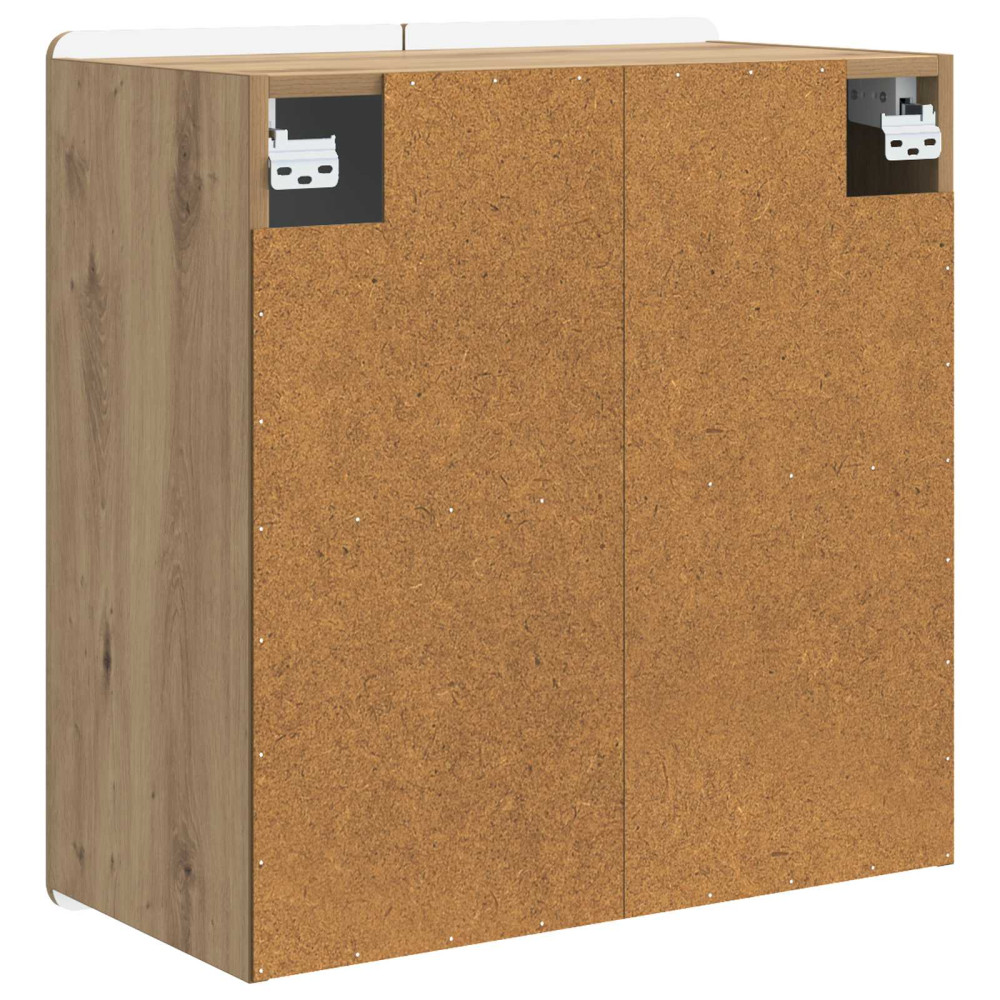 Produktbild för Väggmonterat skåp Artisan-ek 59 x 31 x 64 cm Konstruerat trä