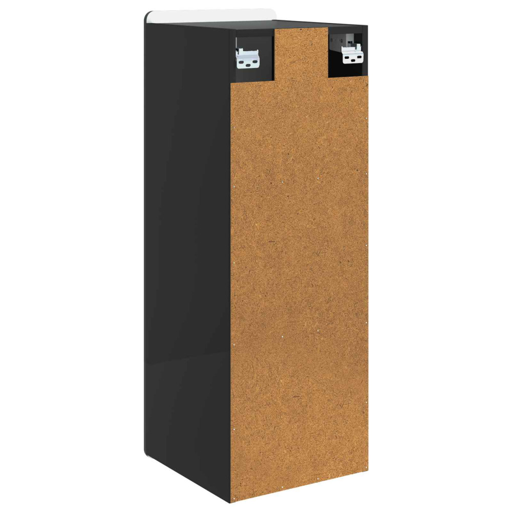 Produktbild för Väggmonterat skåp Svart 33 x 34,5 x 94 cm Konstruerat trä