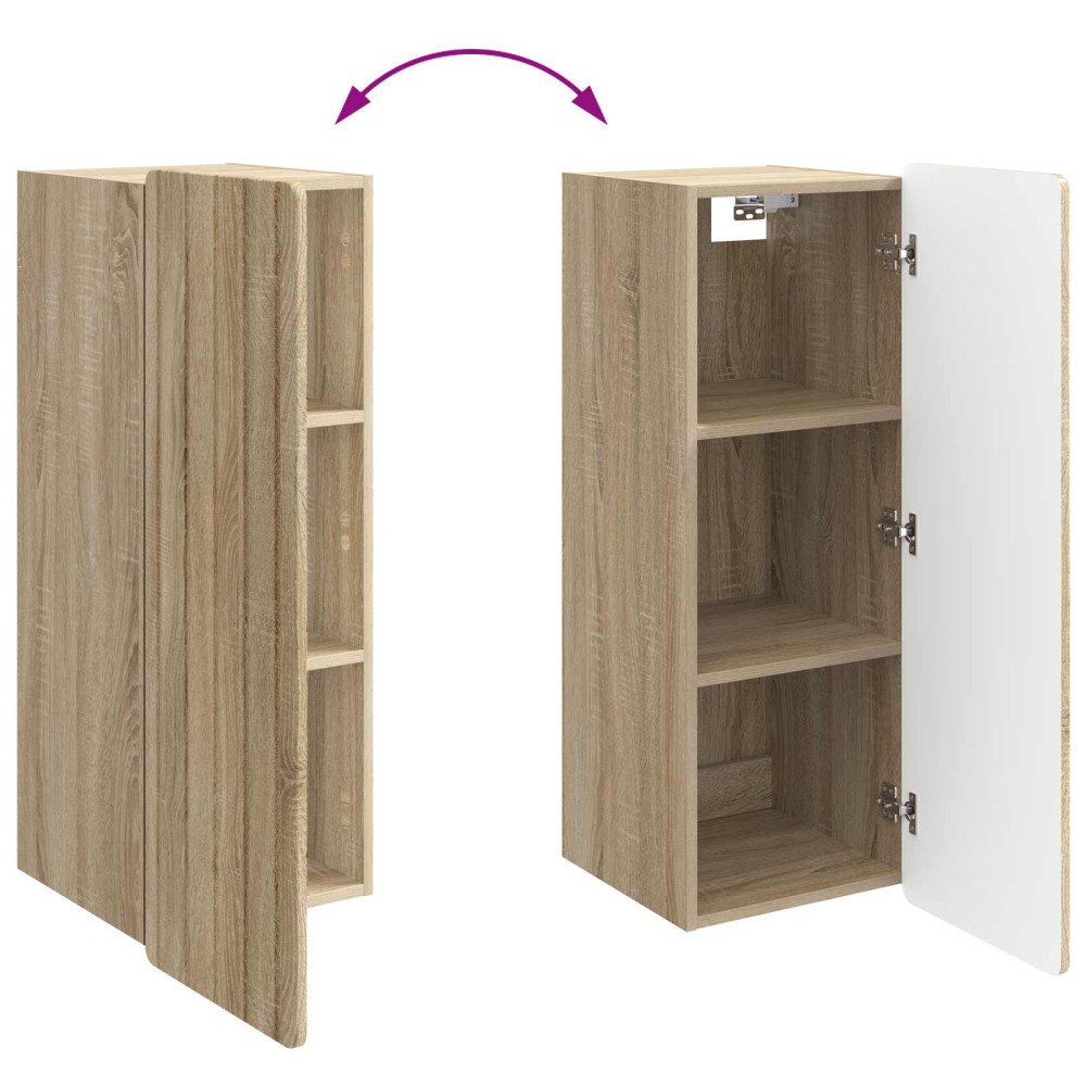 Produktbild för Väggmonterat skåp Sonoma-ek 33 x 34,5 x 94 cm Konstruerat trä
