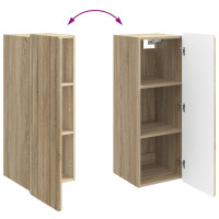 Produktbild för Väggmonterat skåp Sonoma-ek 33 x 34,5 x 94 cm Konstruerat trä