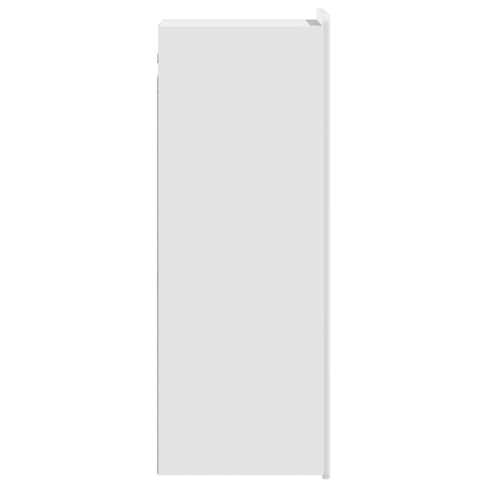 Produktbild för Väggmonterat skåp Vit högglans 33 x 34,5 x 94 cm