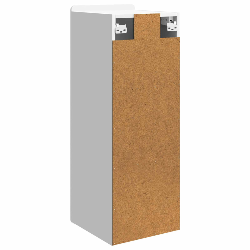 Produktbild för Väggmonterat skåp Vit högglans 33 x 34,5 x 94 cm