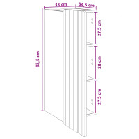 Produktbild för Väggmonterat skåp Rökt ek 33 x 34,5 x 94 cm Konstruerat trä