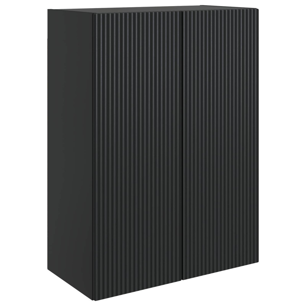 Produktbild för Väggmonterat skåp Svart 66 x 34,5 x 90 cm Konstruerat trä