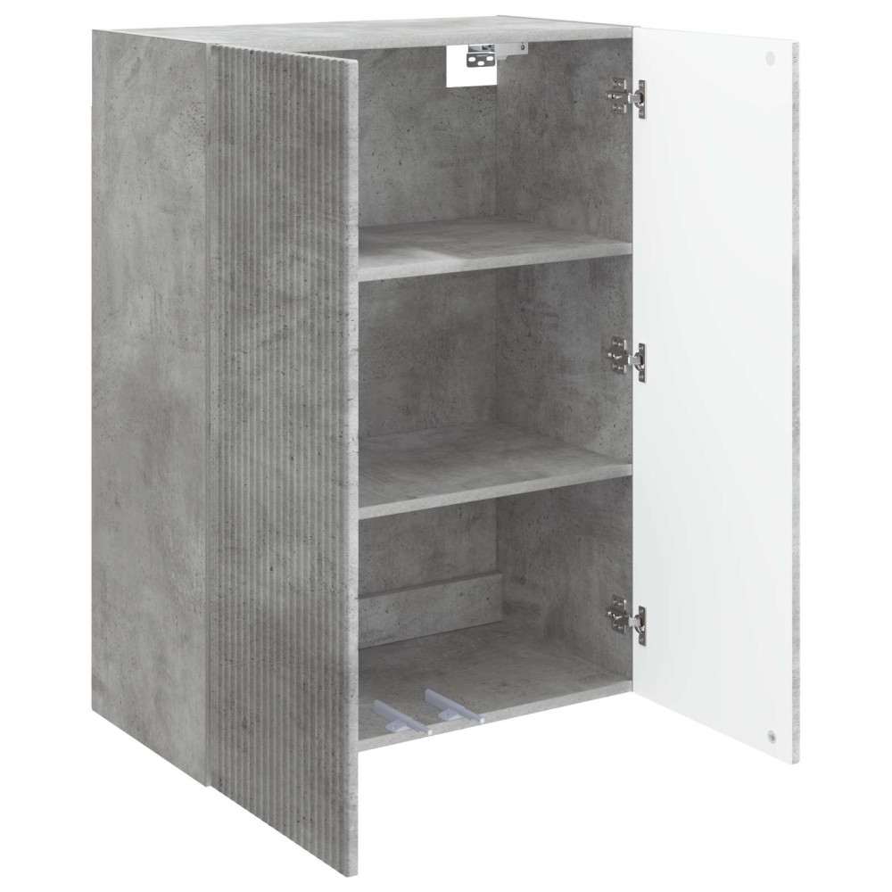 Produktbild för Väggmonterat skåp Betonggrå 66 x 34,5 x 90 cm Konstruerat trä