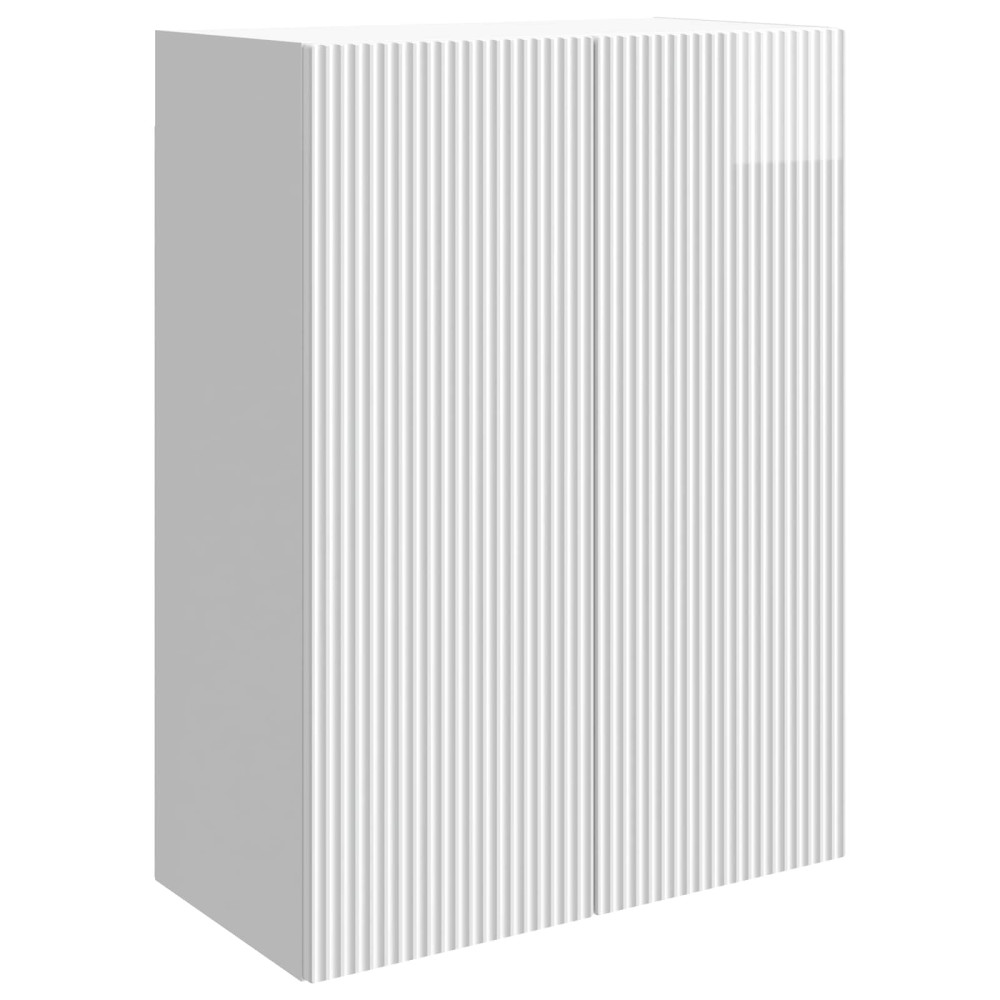 Produktbild för Väggmonterat skåp Vit högglans 66 x 34,5 x 90 cm