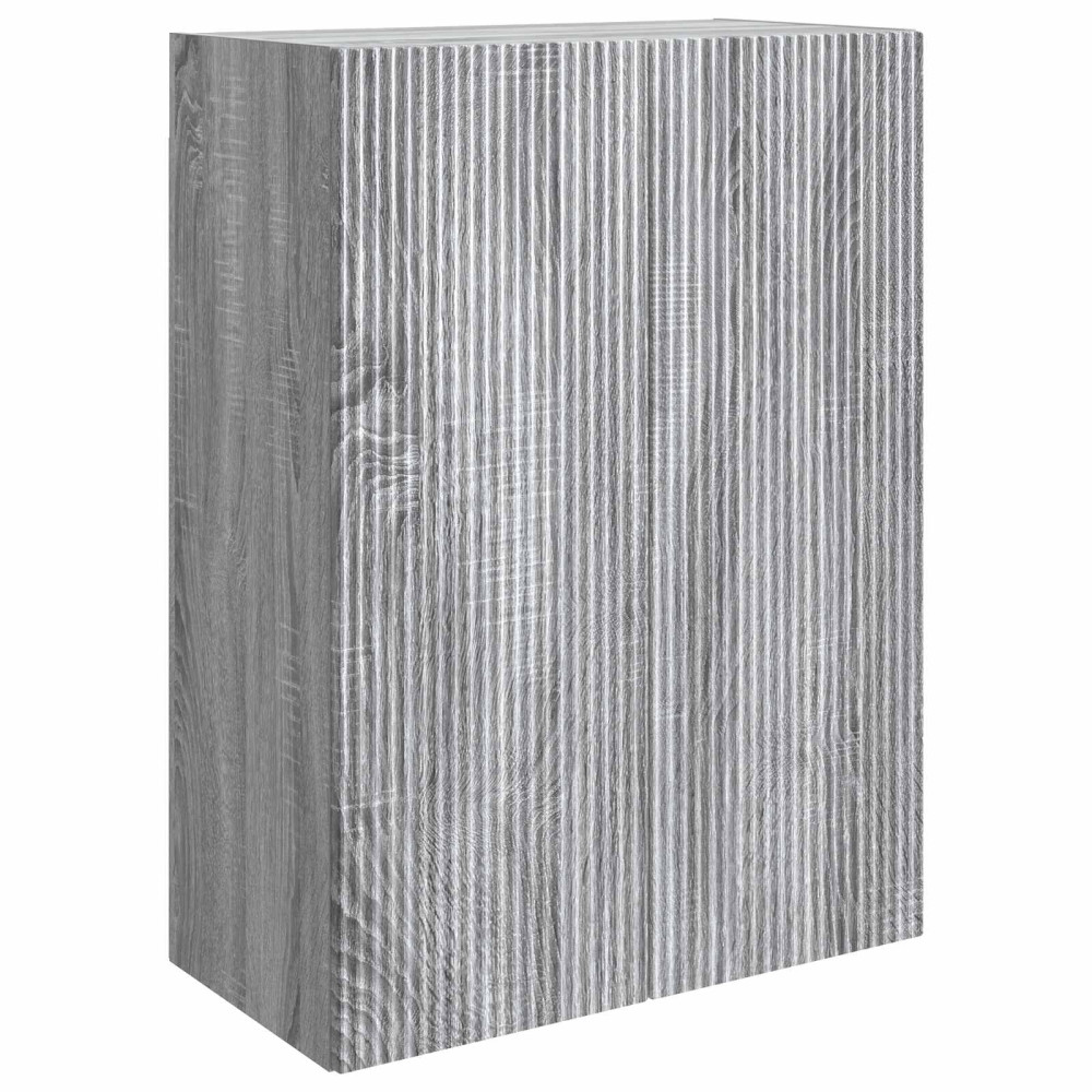 Produktbild för Väggmonterat skåp Grå Sonoma 66 x 34,5 x 90 cm Konstruerat trä