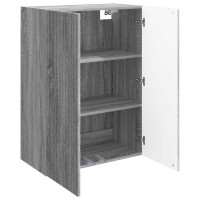 Produktbild för Väggmonterat skåp Grå Sonoma 66 x 34,5 x 90 cm Konstruerat trä