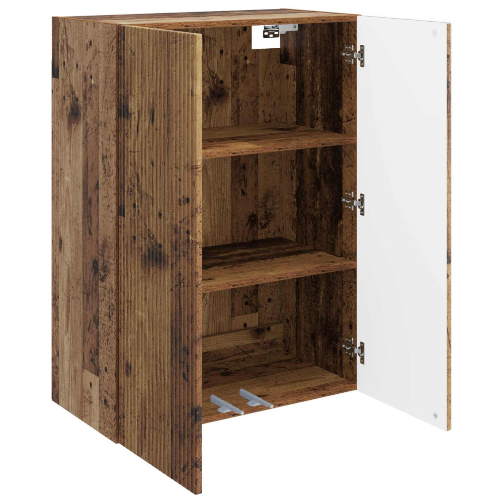 Produktbild för Väggmonterat skåp Gammalt trä 66 x 34,5 x 90 cm Konstruerat trä