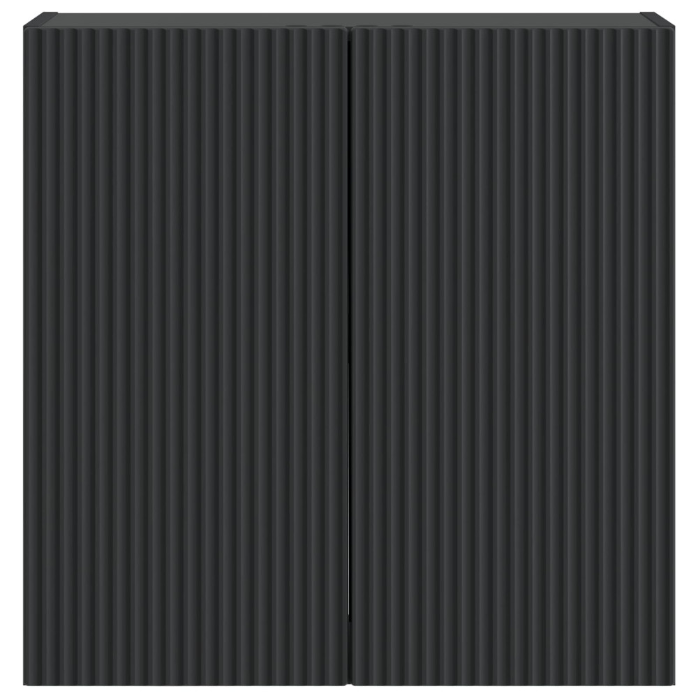 Produktbild för Väggmonterat skåp Svart 59 x 31 x 60 cm Konstruerat trä