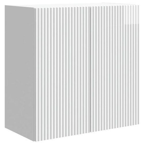 vidaXL Väggmonterat skåp Vit högglans 59 x 31 x 60 cm Konstruerat trä
