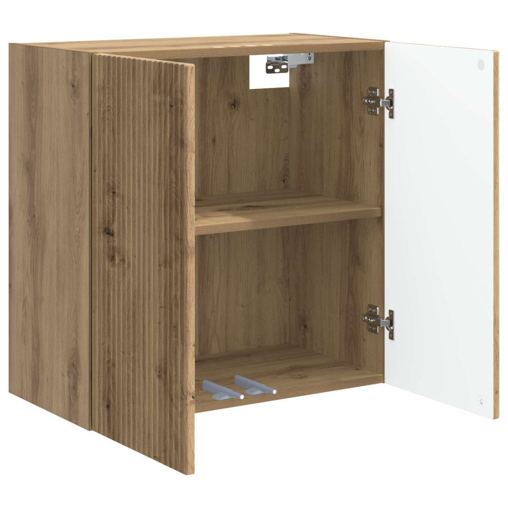 Produktbild för Väggmonterat skåp Artisan-ek 59 x 31 x 60 cm Konstruerat trä
