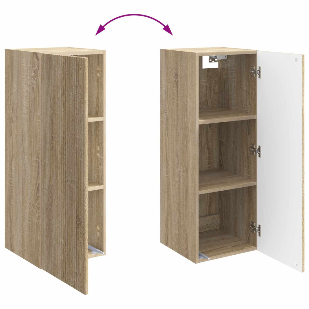 Produktbild för Väggmonterat skåp Sonoma-ek 33 x 34,5 x 90 cm Konstruerat trä