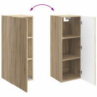 Produktbild för Väggmonterat skåp Sonoma-ek 33 x 34,5 x 90 cm Konstruerat trä