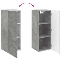 Produktbild för Väggmonterat skåp Betonggrå 33 x 34,5 x 90 cm Konstruerat trä