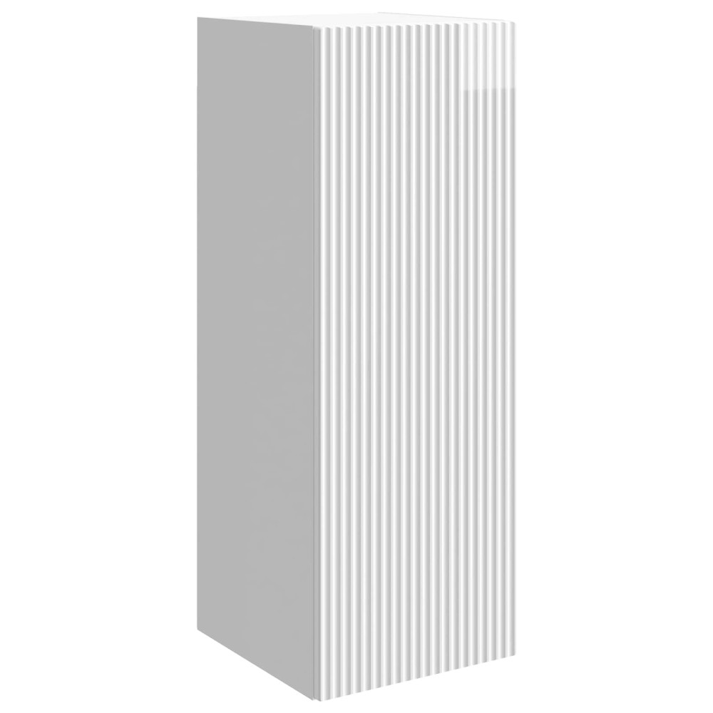 Produktbild för Väggmonterat skåp Vit högglans 33 x 34,5 x 90 cm
