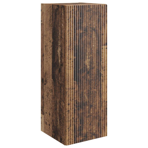 vidaXL Väggmonterat skåp Gammalt trä 33 x 34,5 x 90 cm Konstruerat trä
