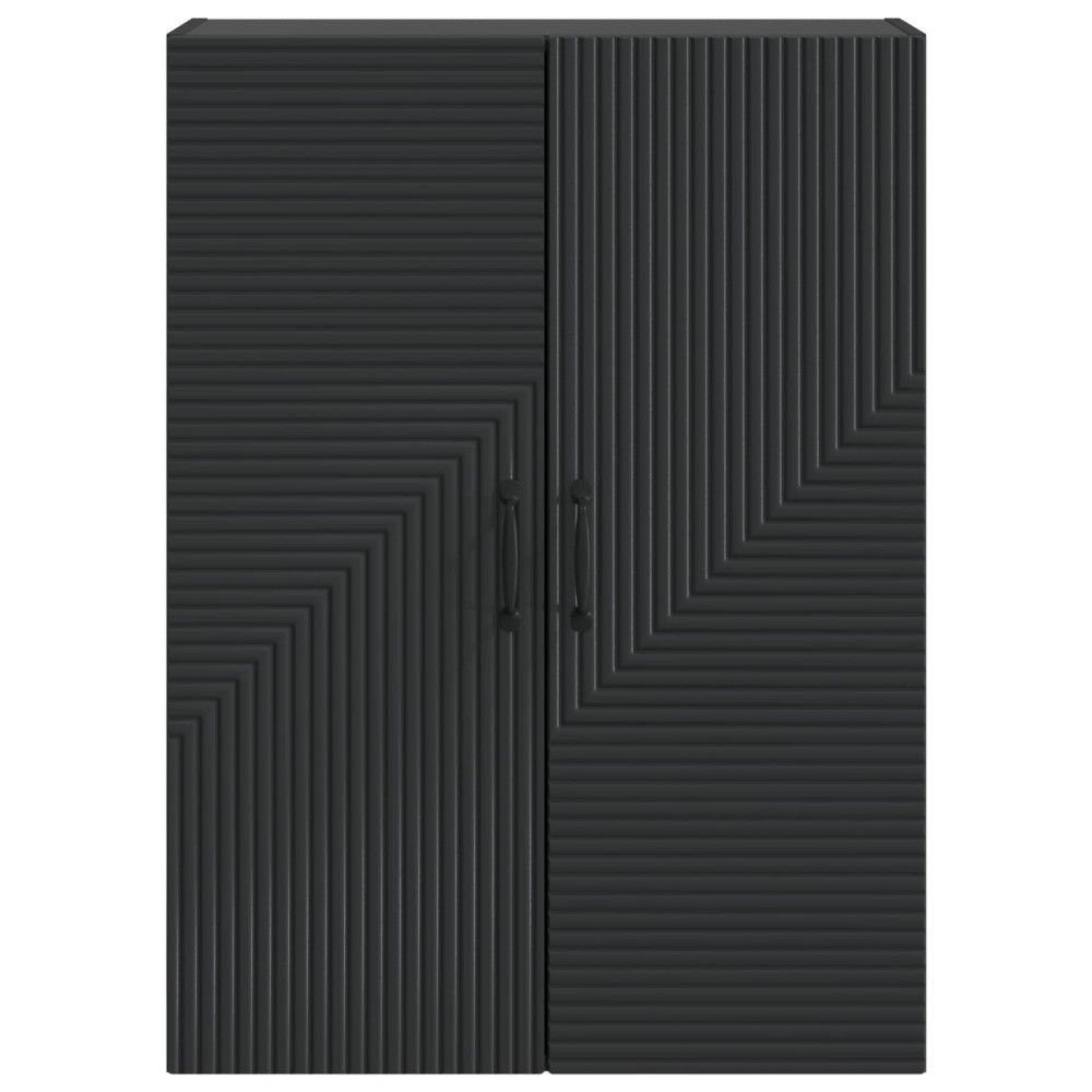 Produktbild för Väggmonterat skåp Svart 66 x 34,5 x 90 cm Konstruerat trä