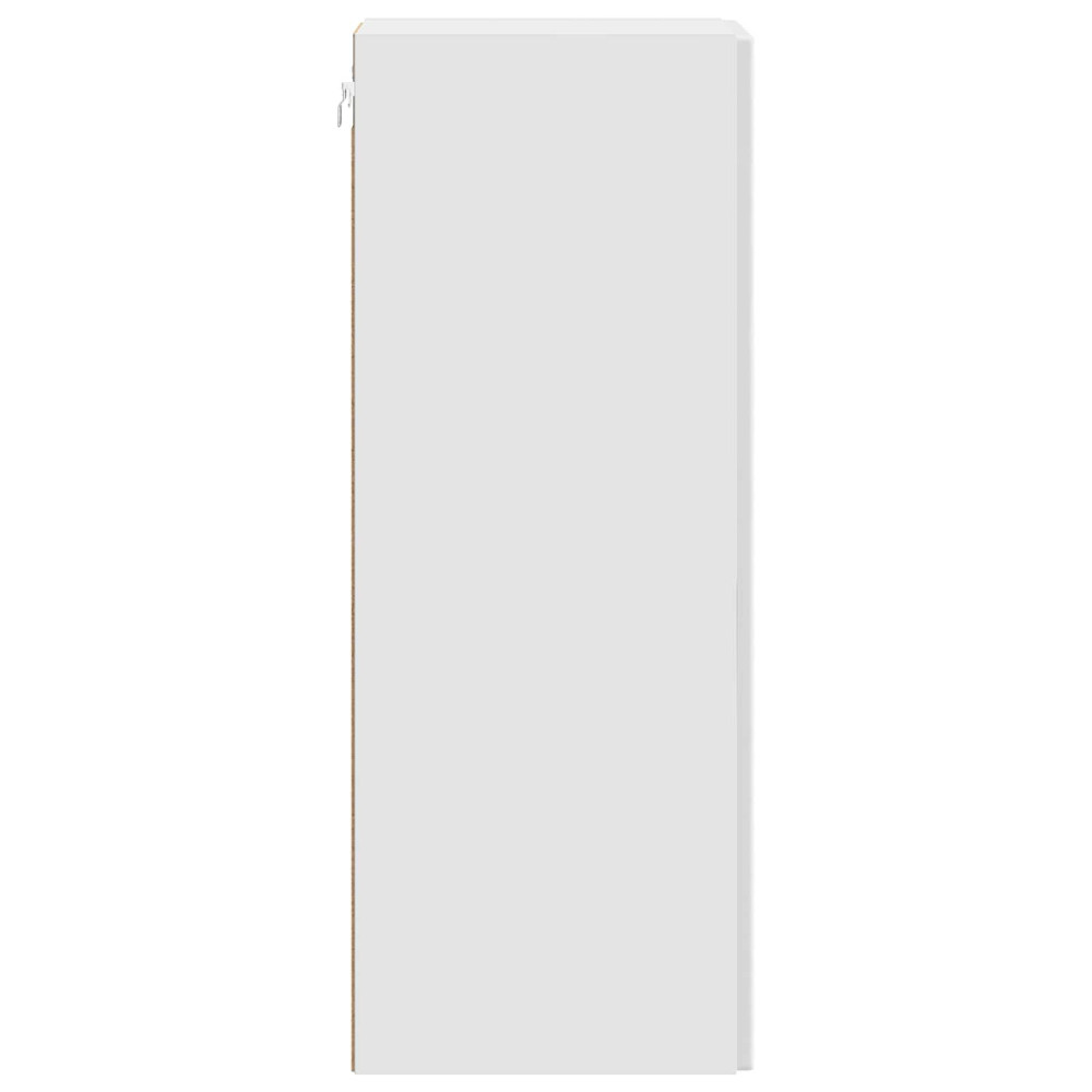 Produktbild för Väggmonterat skåp Vit högglans 66 x 34,5 x 90 cm