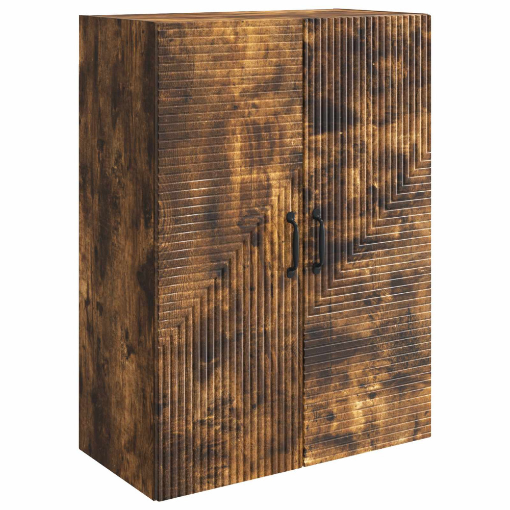 Produktbild för Väggmonterat skåp Rökt ek 66 x 34,5 x 90 cm Konstruerat trä