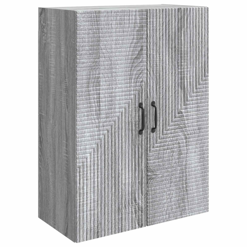 Produktbild för Väggmonterat skåp Grå Sonoma 66 x 34,5 x 90 cm Konstruerat trä