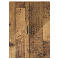 Produktbild för Väggmonterat skåp Gammalt trä 66 x 34,5 x 90 cm Konstruerat trä