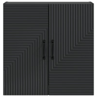 Produktbild för Väggmonterat skåp Svart 59 x 31 x 60 cm Konstruerat trä