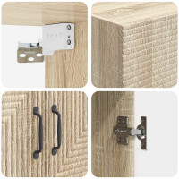 Produktbild för Väggmonterat skåp Sonoma-ek 59 x 31 x 60 cm Konstruerat trä
