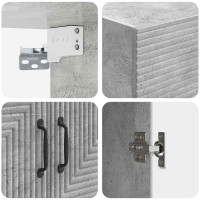 Produktbild för Väggmonterat skåp Betonggrå 59 x 31 x 60 cm Konstruerat trä