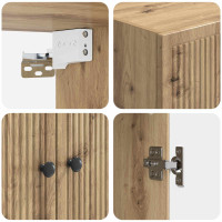 Produktbild för Väggmonterat skåp Artisan-ek 59 x 31 x 60 cm Konstruerat trä