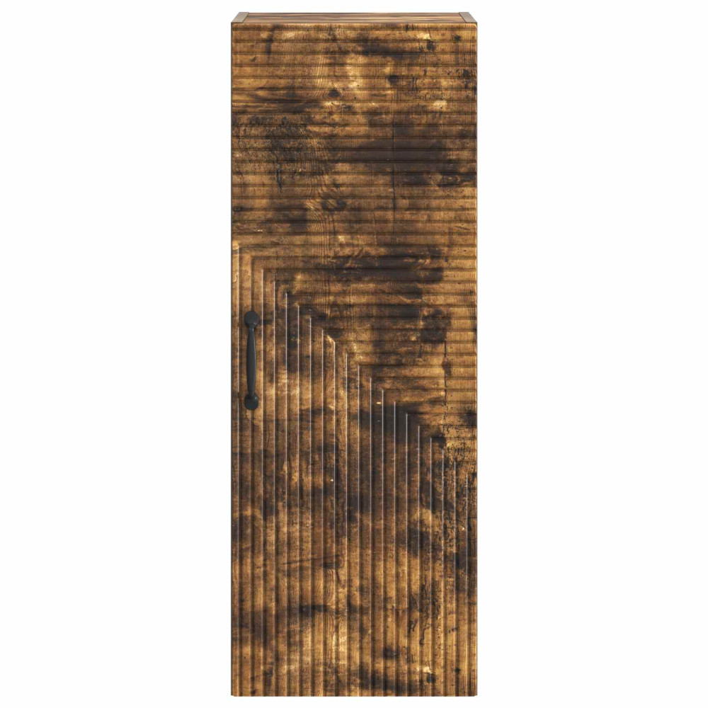 Produktbild för Väggmonterat skåp Rökt ek 33 x 34,5 x 90 cm Konstruerat trä