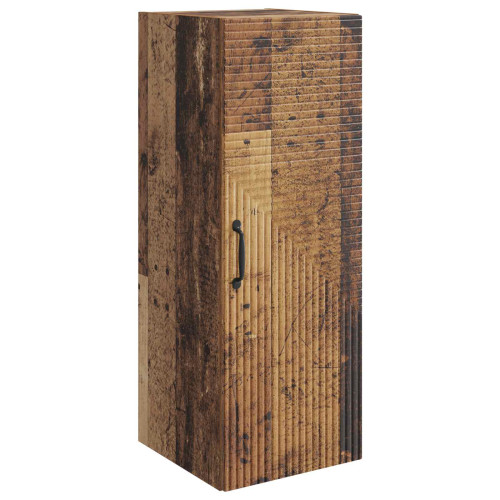 vidaXL Väggmonterat skåp Gammalt trä 33 x 34,5 x 90 cm Konstruerat trä