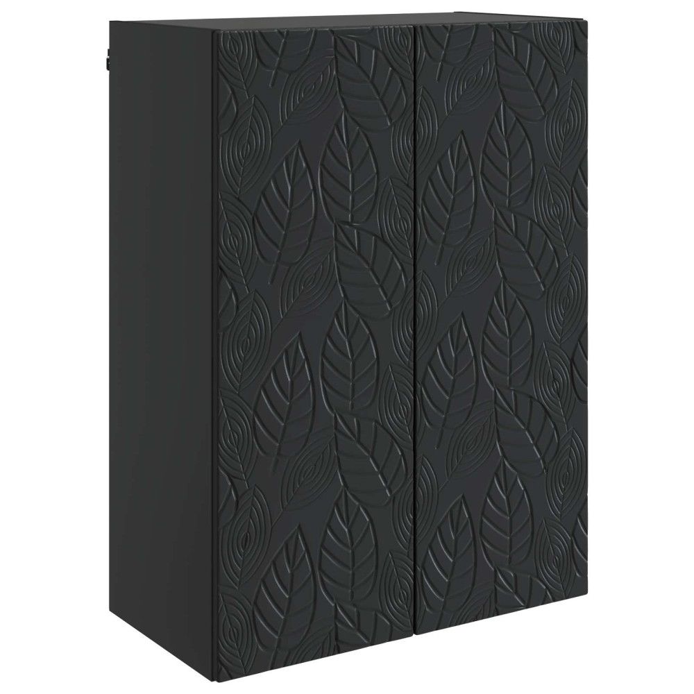 Produktbild för Väggmonterat skåp Svart 66 x 34,5 x 90 cm Konstruerat trä