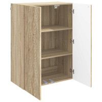 Produktbild för Väggmonterat skåp Sonoma-ek 66 x 34,5 x 90 cm Konstruerat trä