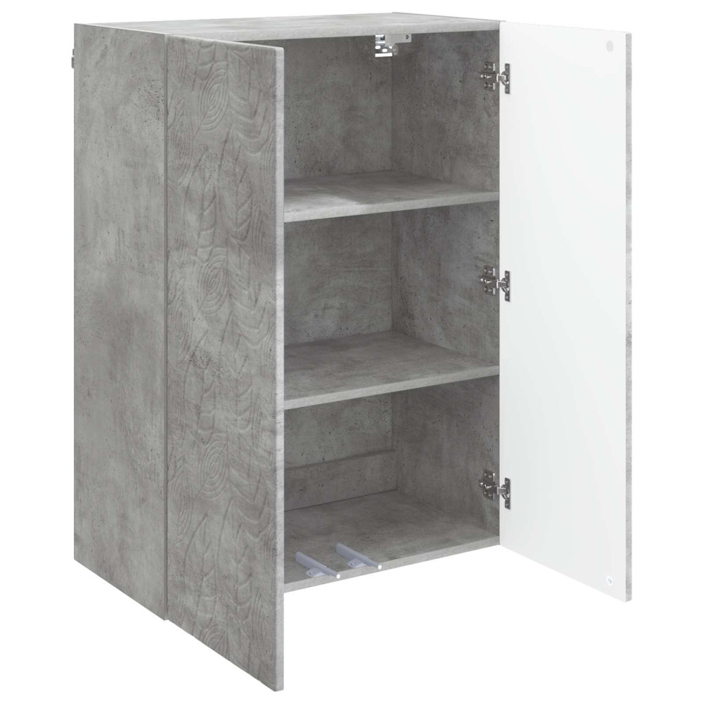 Produktbild för Väggmonterat skåp Betonggrå 66 x 34,5 x 90 cm Konstruerat trä