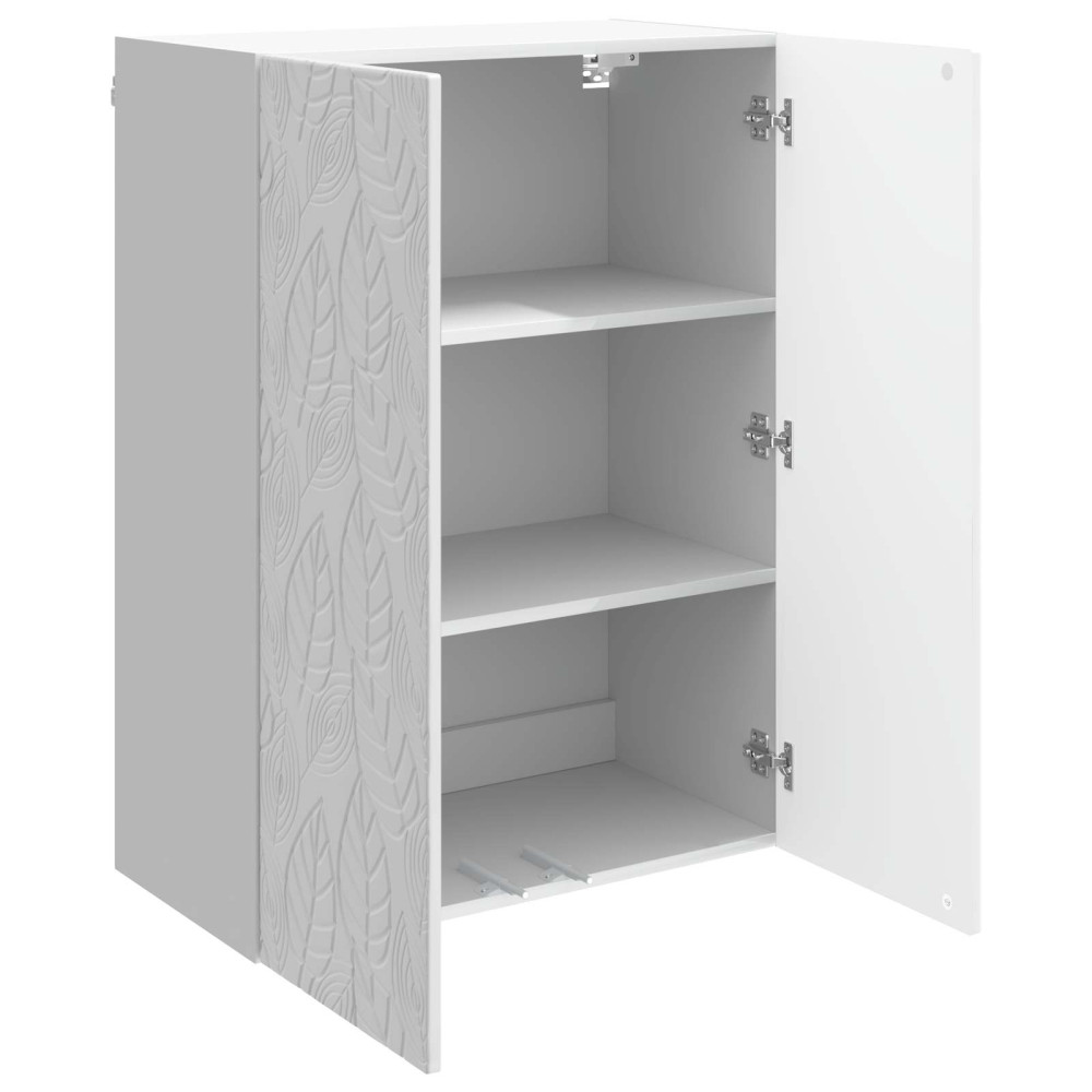 Produktbild för Väggmonterat skåp Vit högglans 66 x 34,5 x 90 cm