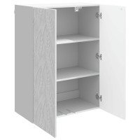 Produktbild för Väggmonterat skåp Vit högglans 66 x 34,5 x 90 cm