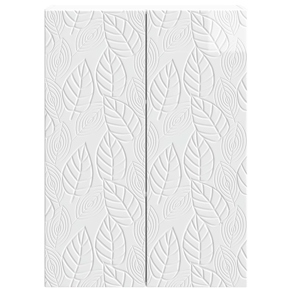 Produktbild för Väggmonterat skåp Vit högglans 66 x 34,5 x 90 cm
