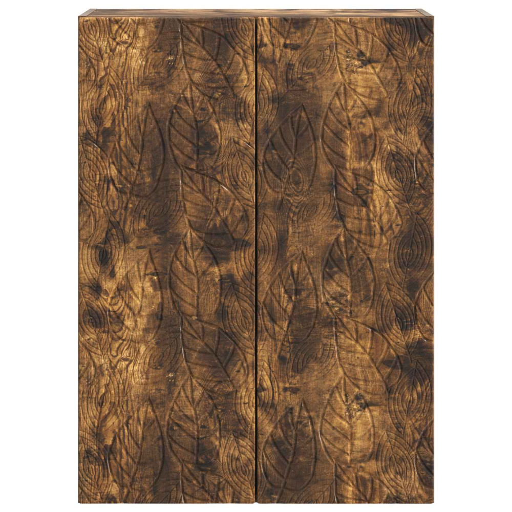 Produktbild för Väggmonterat skåp Rökt ek 66 x 34,5 x 90 cm Konstruerat trä
