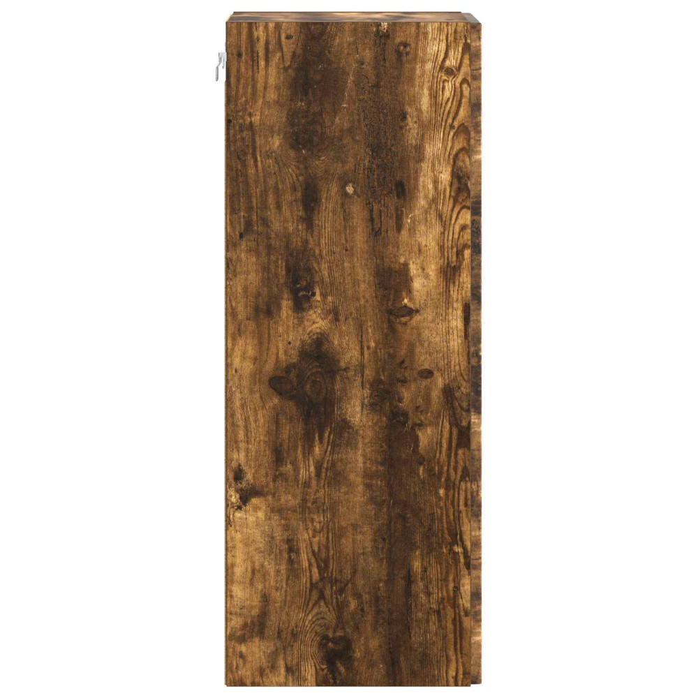 Produktbild för Väggmonterat skåp Rökt ek 66 x 34,5 x 90 cm Konstruerat trä
