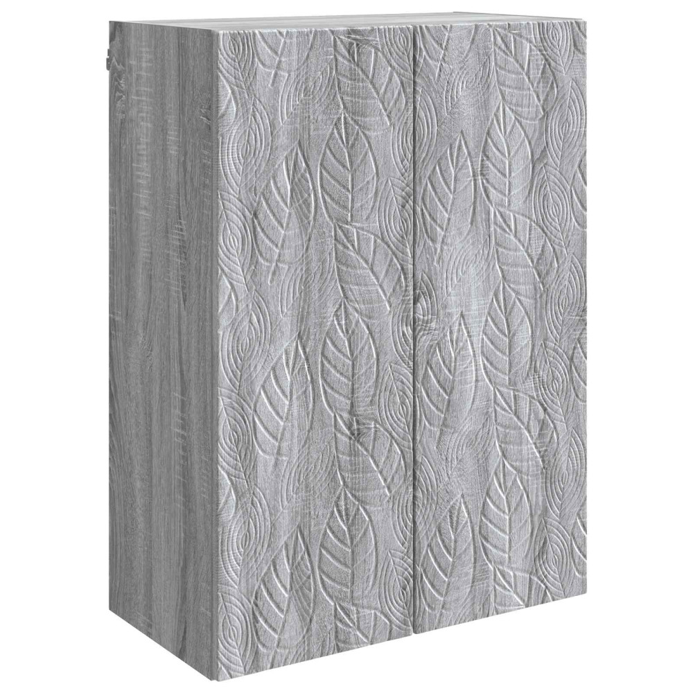 Produktbild för Väggmonterat skåp Grå Sonoma 66 x 34,5 x 90 cm Konstruerat trä
